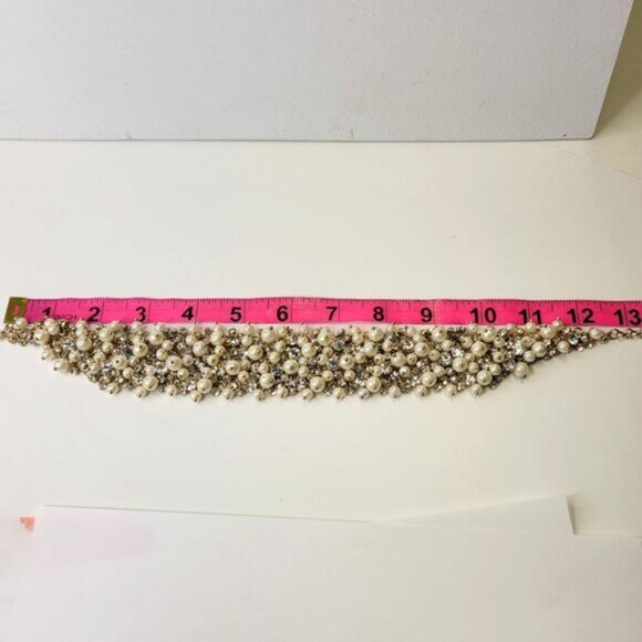 Statement Pearls and Crystal Choker Necklace - Picture 15 of 16